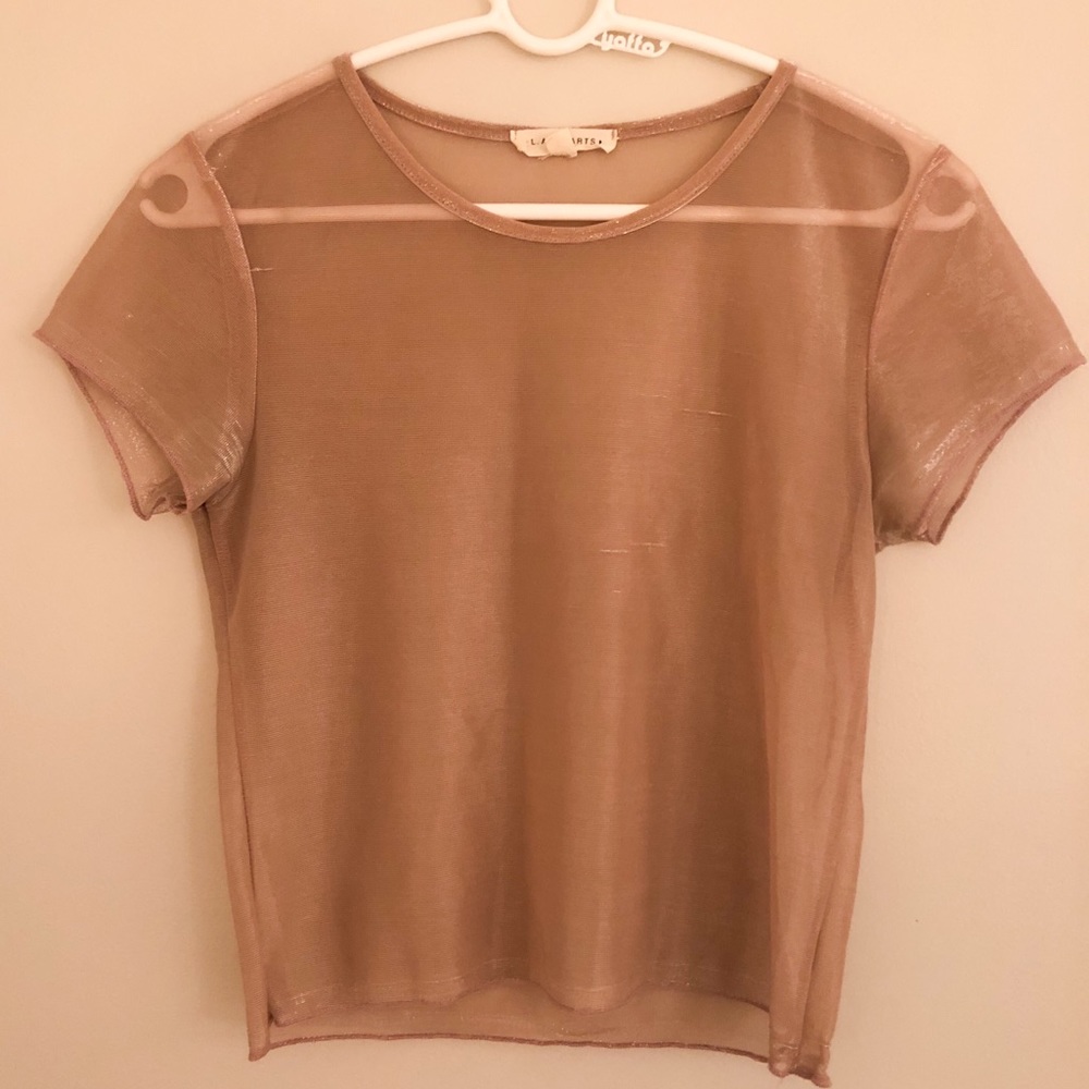 L.A. Hearts Metallic Going Out Top